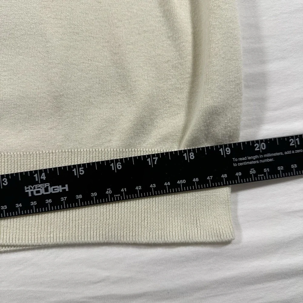 Polo Ralph Lauren Sleeveless Soft Cream Sweater Vest 100%‎ Pima Cotton Size XL
